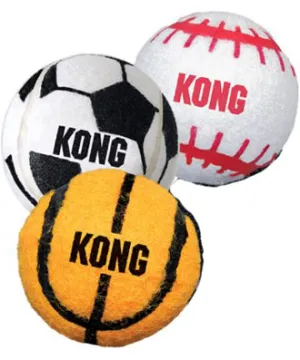 Kong 3-Pack Sport Balls Dog Toy Small dog bones rawhide chew sticks dog jerky bacon bone