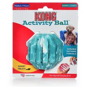 Kong Puppy Activity Ball Medium dog puzzle toy dog slow feeder dog treat ball dog brain toy dog feeder toy