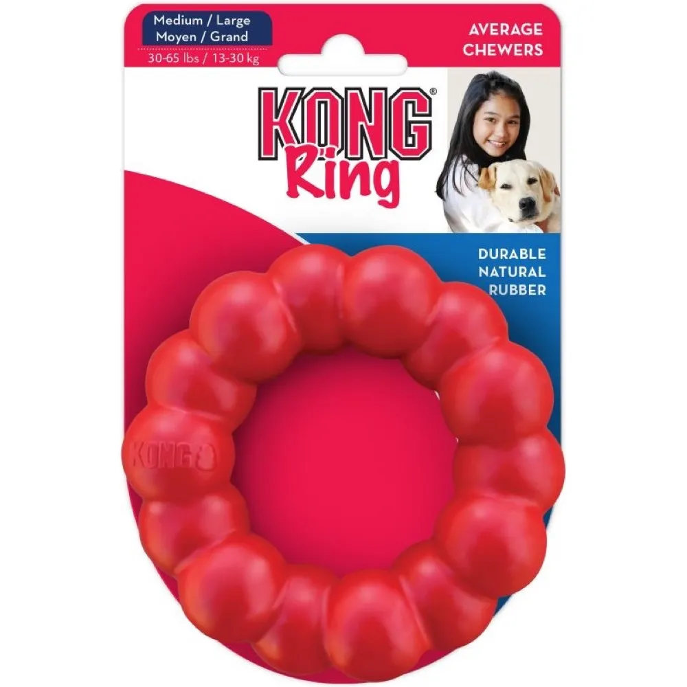 KONG Ring Dog Toy dog puzzle toy dog slow feeder dog treat ball dog brain toy dog feeder toy