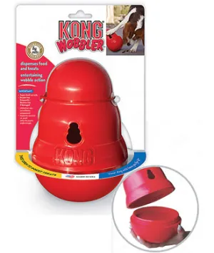 Kong Wobbler Dog Food And Treat Dispenser Small dog puzzle toy dog slow feeder dog treat ball dog brain toy dog feeder toy