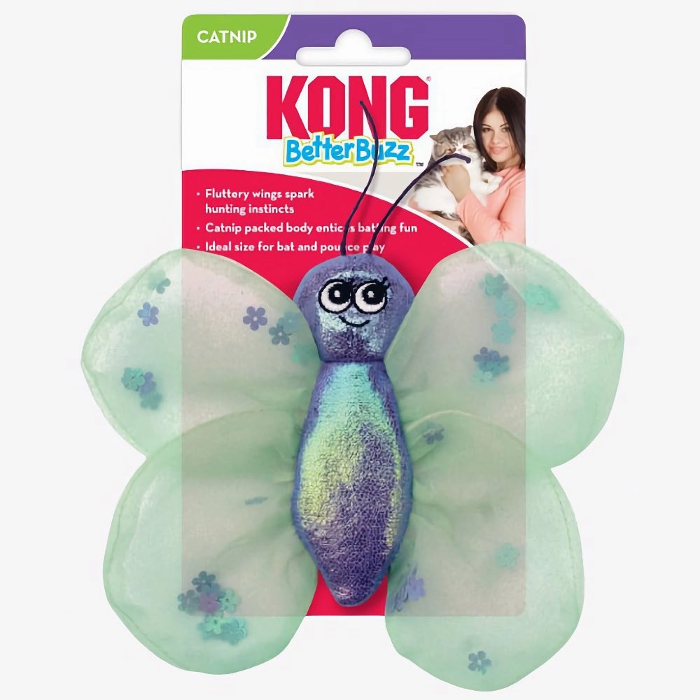 Kong Better Buzz Butterfly Cat Toy cat leash cat bowtie cat hat cat bandana cat costume