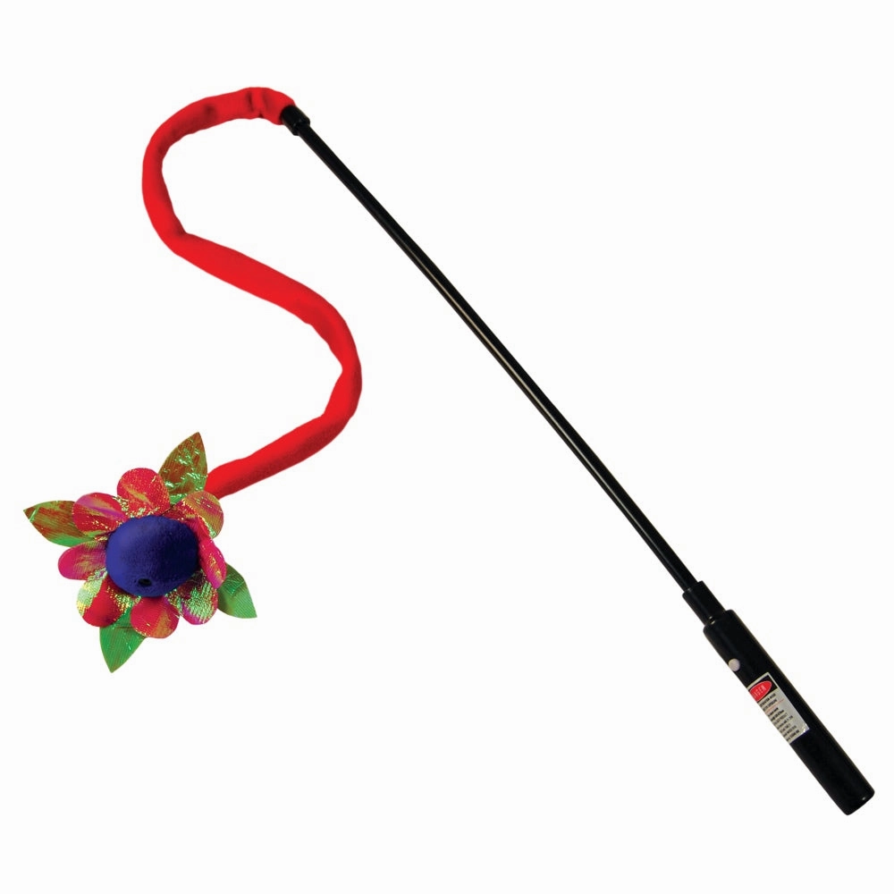 Kong Laser Teaser Wand Cat Toy (Flower) cat leash cat bowtie cat hat cat bandana cat costume