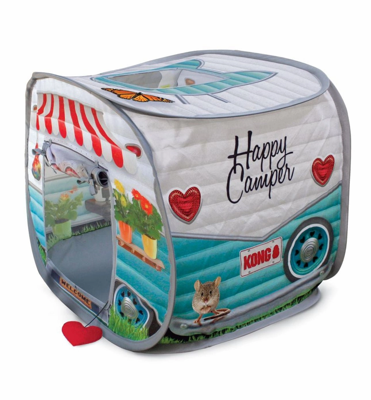 KONG PlaySpaces Pop-Up Camper Toy for Cats cat grooming cat shampoo cat conditioner cat comb cat grooming glove
