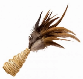 Kong Straw Cone With Feathers Cat Toy cat accessories cat collar cat harness cat backpack cat ID tag