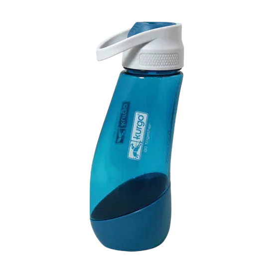 Kurgo Gourd H20 Bottle & Bowl - Coastal Blue dog pain relief hip joint supplement senior dog care pet arthritis aid dog skin supplement