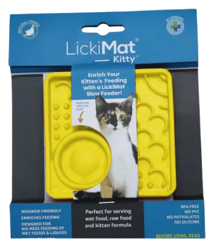 LickiMat Kitty (Mini Catster) - Yellow cat toys interactive cat toys cat teaser wand cat balls cat laser pointer