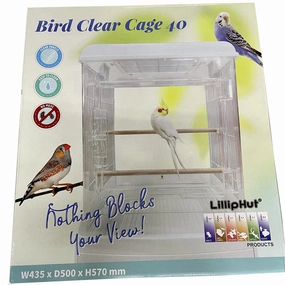 Lilliphut Bird Clear Cage 40 (W 435mm x D 500mm x H 570mm) bird cage parrot food bird toys bird perch bird treats