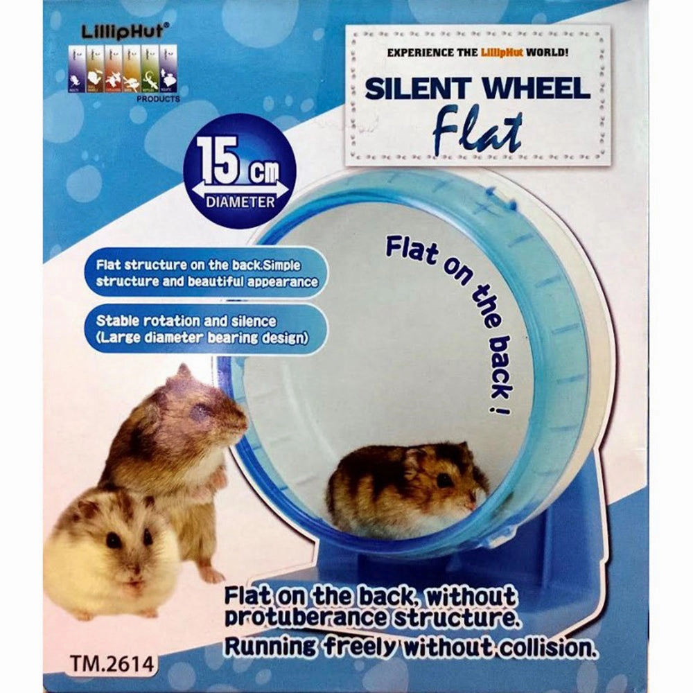 Lilliphut Silent Wheel Flat Blue 15cm hamster cage guinea pig supplies small animal accessories rabbit water bottle rat tunnel