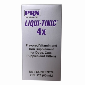 Liqui-Tinic 4X Vitamin and Iron Supplement for Dogs, Cats, Puppies and Kittens, 2 fl oz cat beds cat scratching post cat shampoo cat tunnel cat brush
