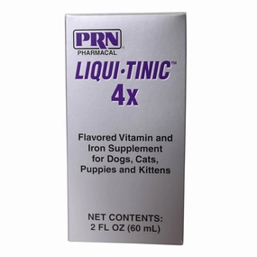 Liqui-Tinic 4X Vitamin and Iron Supplement for Dogs, Cats, Puppies and Kittens, 2 fl oz multi-pet food pet bundle kits pet care sets pet health combos pet treat packs