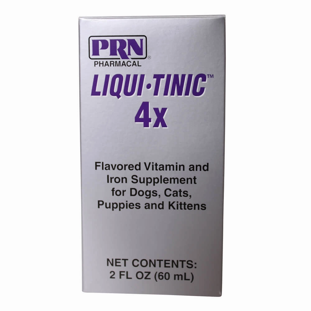 Liqui-Tinic 4X Vitamin and Iron Supplement for Dogs, Cats, Puppies and Kittens, 2 fl oz cat beds cat scratching post cat shampoo cat tunnel cat brush
