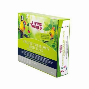 Living World Create Your Own Bird Toys - Wooden Collection For Medium and Large Hookbills 28-piece kit - 81731 bird cage parrot food bird toys bird perch bird treats