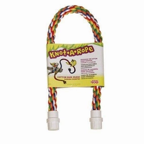 Living World Knot-A-Rope Multi-Coloured Cotton Perch 30mm x 53cm L - 81380 bird cage parrot food bird toys bird perch bird treats