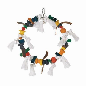 Living World Large Wood Rope Leather Ring (81178) bird cage parrot food bird toys bird perch bird treats