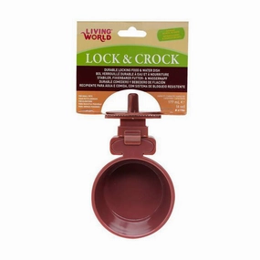 Living World Lock & Crock Dish 177ml (61786) bird cage parrot food bird toys bird perch bird treats