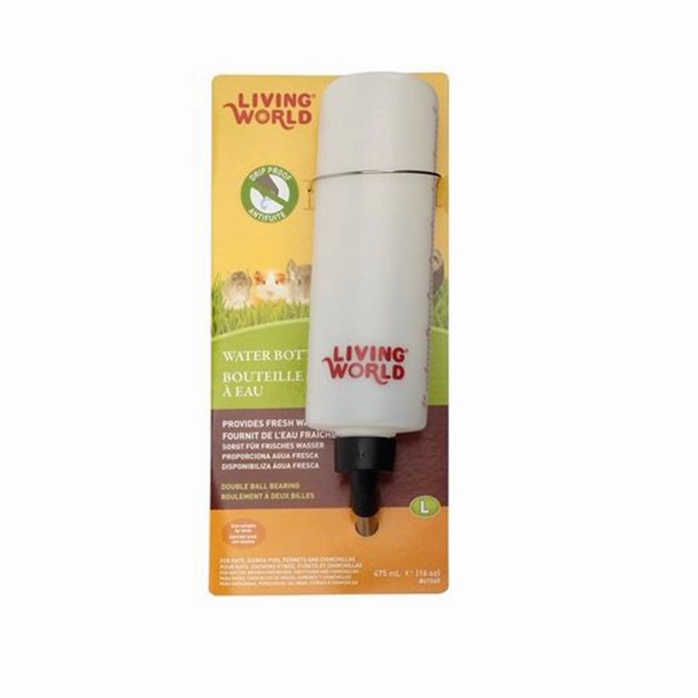 Living World Water Bottle 16oz/475ml hamster cage guinea pig supplies small animal accessories rabbit water bottle rat tunnel
