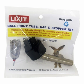 Lixit Ball Point Tube, Cap and Stopper Kit cat climbing tree cat hammock cat steps cat grooming kit cat safety gate