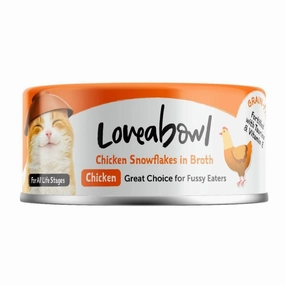 Loveabowl Chicken Snowflakes In Broth Canned Cat Food 70g natural cat food soft cat treats freeze dried cat food organic cat treats indoor cat food