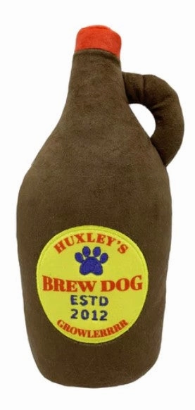 Lulubelles Power Plush Beer Grrowler Dog Toy -