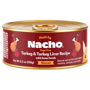 Made By Nacho Cage-Free Turkey & Turkey Liver Minced Recipe With Bone Broth cat calming diffuser cat stress relief anxiety cat treats cat relaxing spray pet mood aid