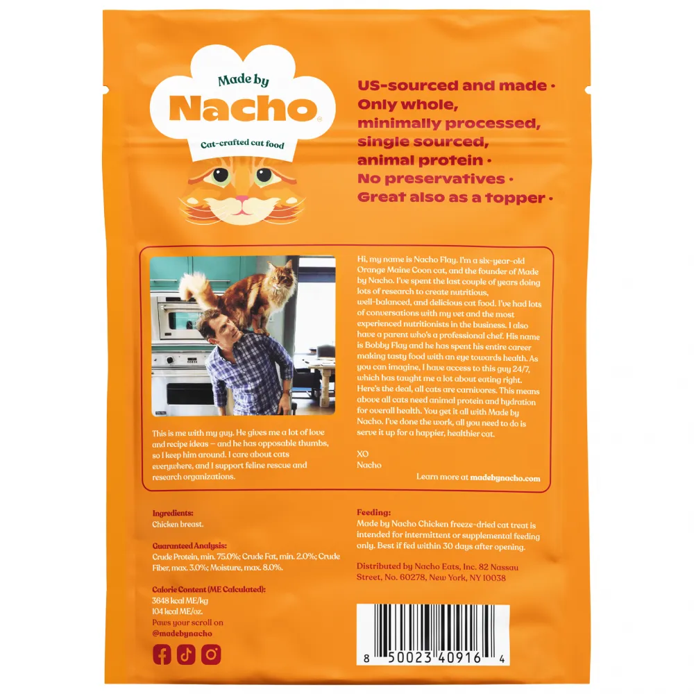 Made by Nacho Freeze Dried Chicken Breast Cat Treats