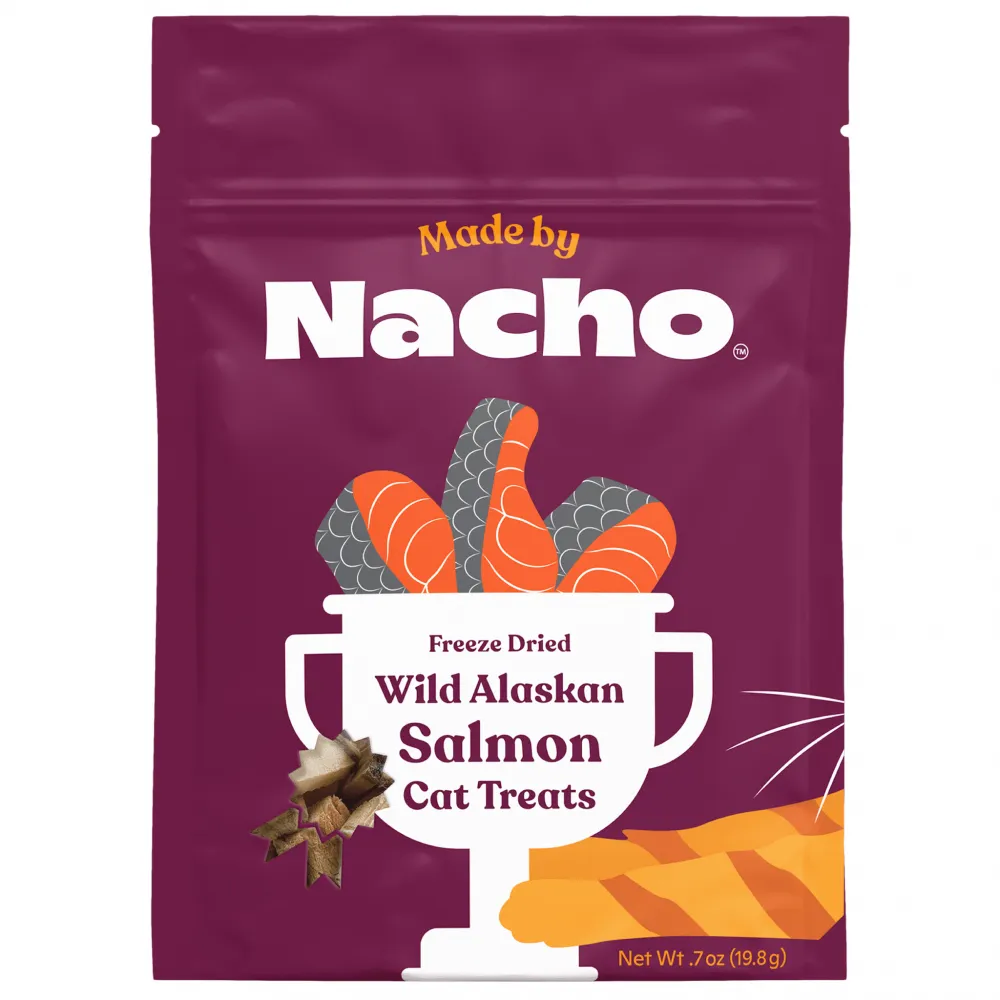 Made By Nacho Freeze Dried Wild Alaskan Salmon Cat Treats cat calming diffuser cat stress relief anxiety cat treats cat relaxing spray pet mood aid