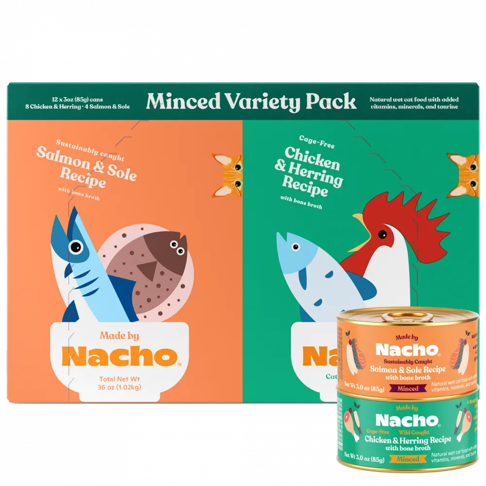 Made By Nacho Minced Variety cat calming diffuser cat stress relief anxiety cat treats cat relaxing spray pet mood aid