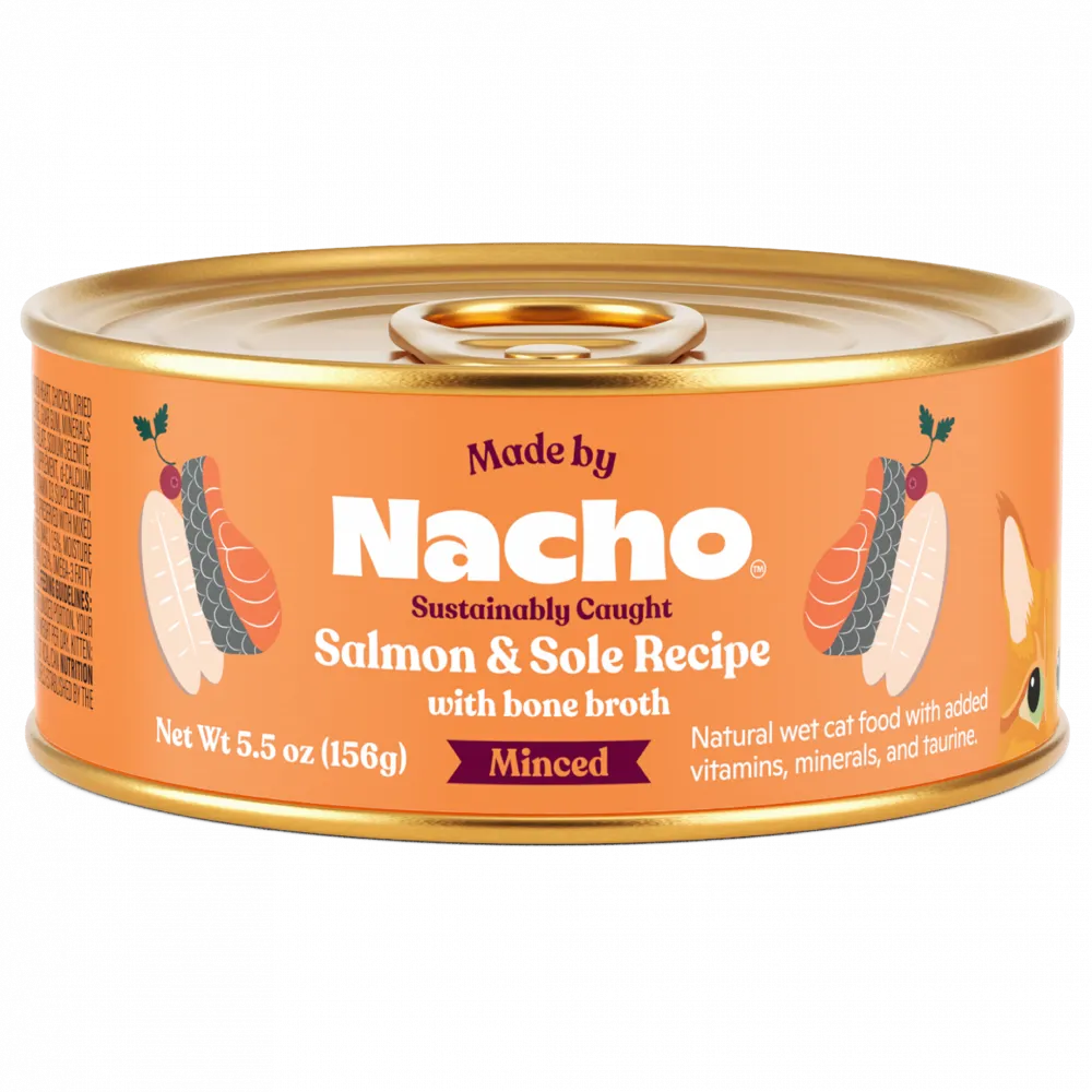 Made By Nacho Sustainably Caught Minced Salmon & Sole Recipe With Bone Broth
