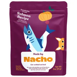 Made By Nacho Sustainably Caught Salmon Recipe Cuts In Gravy With Bone Broth cat calming diffuser cat stress relief anxiety cat treats cat relaxing spray pet mood aid