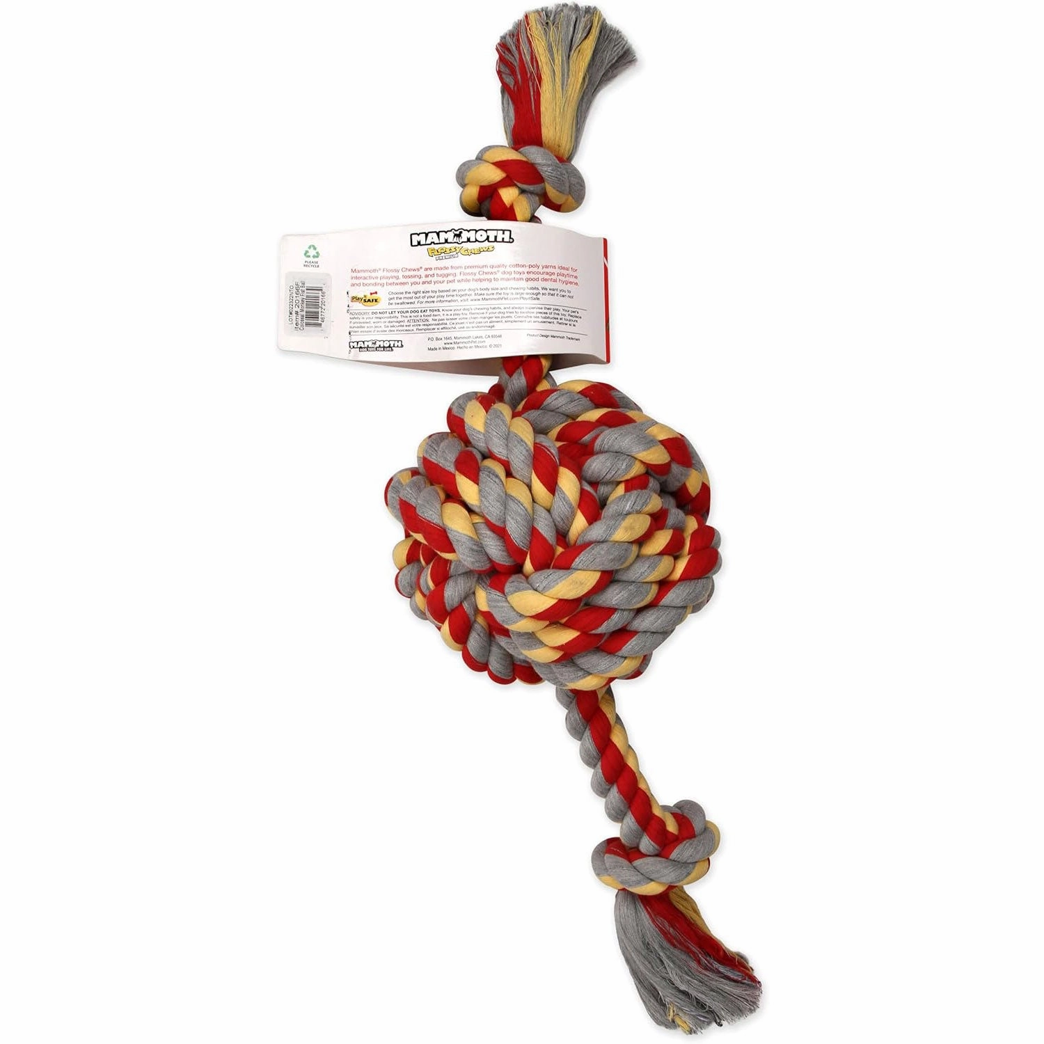 Mammoth Flossy Chews Monkey Fist Rope 25"