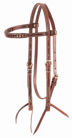 Martin Saddlery Browband Headstall with Blood Knots, Chocolate cat fur care cat grooming tools cat deshedding brush cat bath kit cat nail trimmer