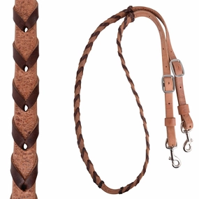 Martin Saddlery Latigo Laced Barrel Rein 3/4-inch Thick Buckle and Keeper Snap Ends, Chocolate cat fur care cat grooming tools cat deshedding brush cat bath kit cat nail trimmer