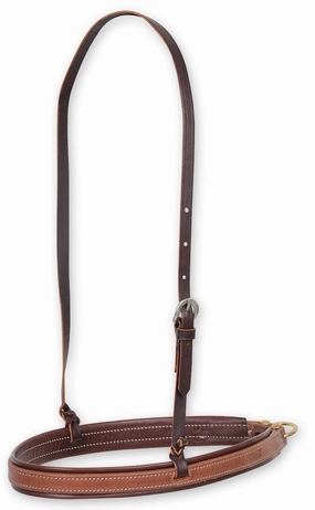 Martin Saddlery Stitched Harness Leather Noseband with Latigo Liner, Natural cat fur care cat grooming tools cat deshedding brush cat bath kit cat nail trimmer