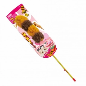 Marukan Brown Tail Teaser with Bell Wand Cat Toy cat leash cat bowtie cat hat cat bandana cat costume