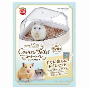 Marukan Clean & Clear Corner Toilet with Sand & Scoop for Hamsters dog water fountain slow feeder automatic dog feeder gravity feeder dog food dispenser