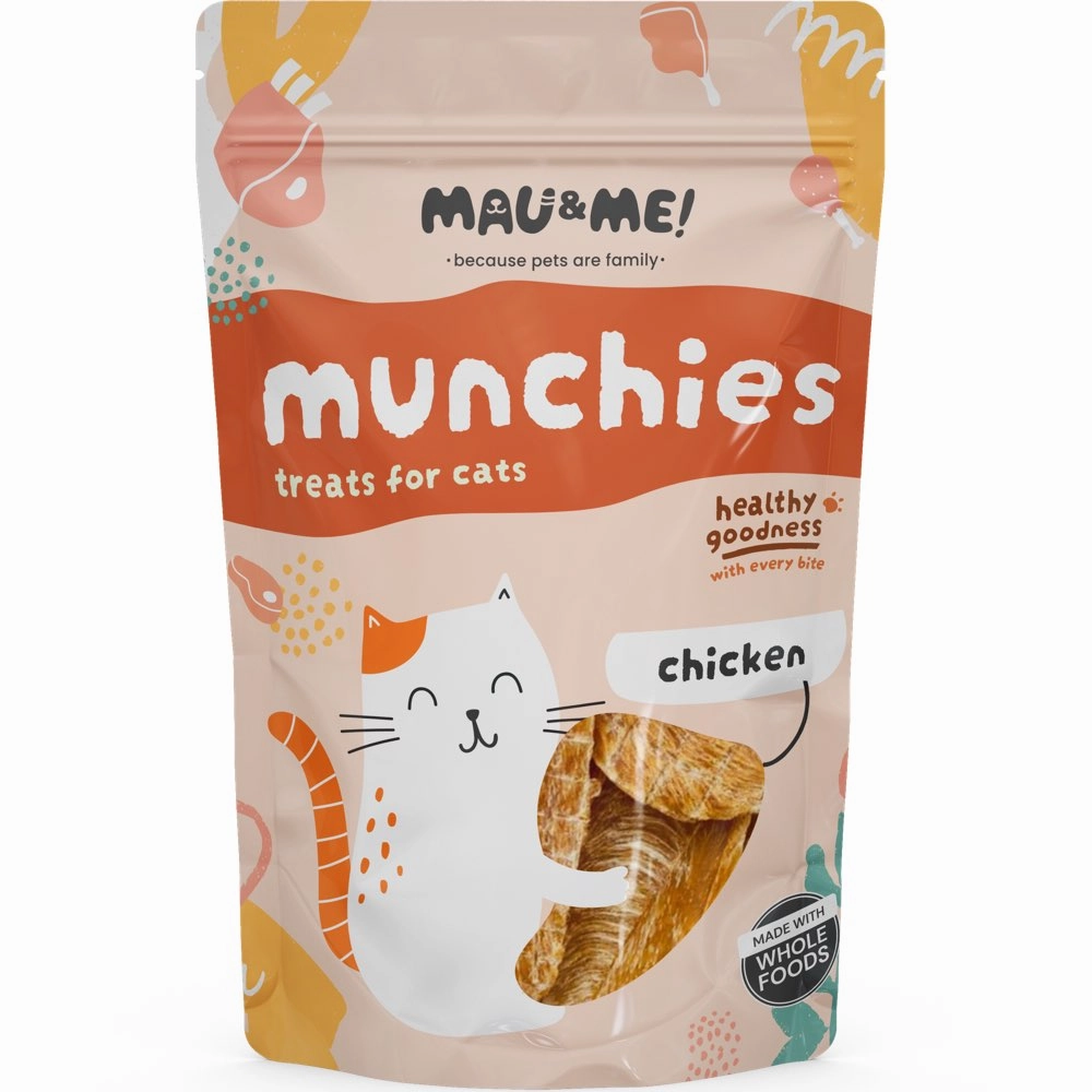 Mau&Me Munchies Chicken Air-Dried Grain-Free Cat Treats 60g dog chew toys dog dental chews durable chew toys puppy chew toy bone chew