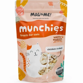 Mau&Me Munchies Chicken Cubes Freeze-Dried Grain-Free Cat Treats 40g natural cat food soft cat treats freeze dried cat food organic cat treats indoor cat food