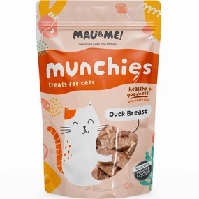 Mau&Me Munchies Duck Breast Freeze-Dried Grain-Free Cat Treats 40g dog chew toys dog dental chews durable chew toys puppy chew toy bone chew