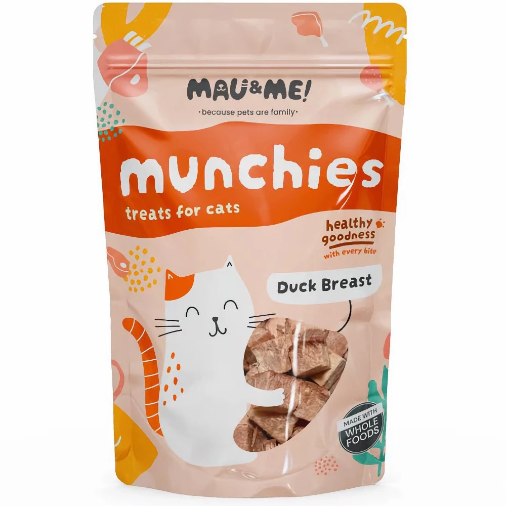 Mau&Me Munchies Duck Cubes Freeze-Dried Grain-Free Cat Treats 40g dog chew toys dog dental chews durable chew toys puppy chew toy bone chew