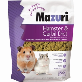 Mazuri Hamster & Gerbil Diet 1.25lb hamster food guinea pig food rabbit hay rodent treats mouse food