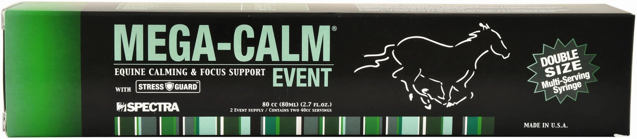 Mega-Calm Event 2-Dose Equine Calming & Focus Support Syringe, 80 cc tuff dog toys durable toys for dogs chew tested toys hard chew toy strong plush