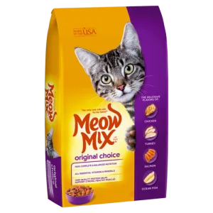 Meow Mix Original Dry Cat Food cat supplies cat house cat tree cat feeder cat collar