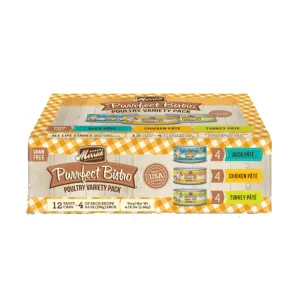 Merrick Purrfect Bistro Grain Free Premium Canned Pate Adult Wet Cat Food, Variety Pack, Chicken, Duck, Turkey cat calming diffuser cat stress relief anxiety cat treats cat relaxing spray pet mood aid