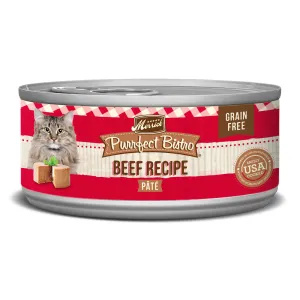 Merrick Purrfect Bistro Grain Free Premium Soft Canned Pate Adult Wet Cat Food, High Protein Beef Recipe cat calming diffuser cat stress relief anxiety cat treats cat relaxing spray pet mood aid