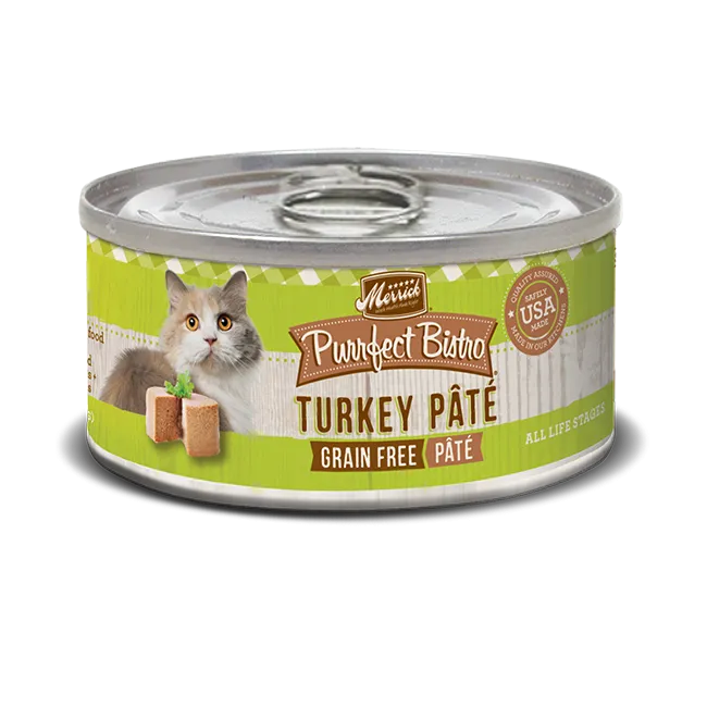 Merrick Purrfect Bistro Turkey Pate Wet Cat Food cat treats toys for cats cat hair remover cat cleaning supplies cat food bowl