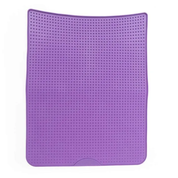 Messy Cats Silicone Litter Mat - Purple