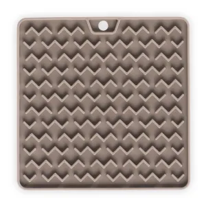 Messy Cats Silicone Reversible Interactive Feeding and Licking Mat, 5.5" x 5.5" - Grey cat toys interactive cat toys cat teaser wand cat balls cat laser pointer