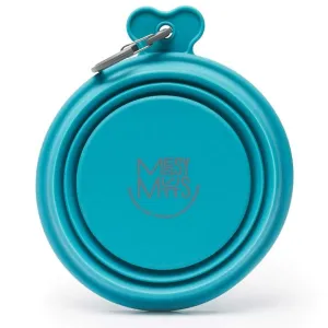 Messy Mutts Collapsible Silicone Bowl Blue - Large dog pain relief hip joint supplement senior dog care pet arthritis aid dog skin supplement