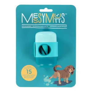 Messy Mutts Dog Wastebag Holder with Strap - Blue dog pain relief hip joint supplement senior dog care pet arthritis aid dog skin supplement