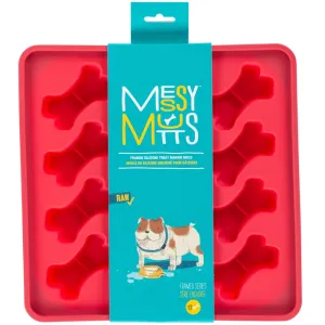 Messy Mutts Framed Silicone Popsicle  Dog Treat Mold (6 Bones, Watermelon) dog bones rawhide chew sticks dog jerky bacon bone